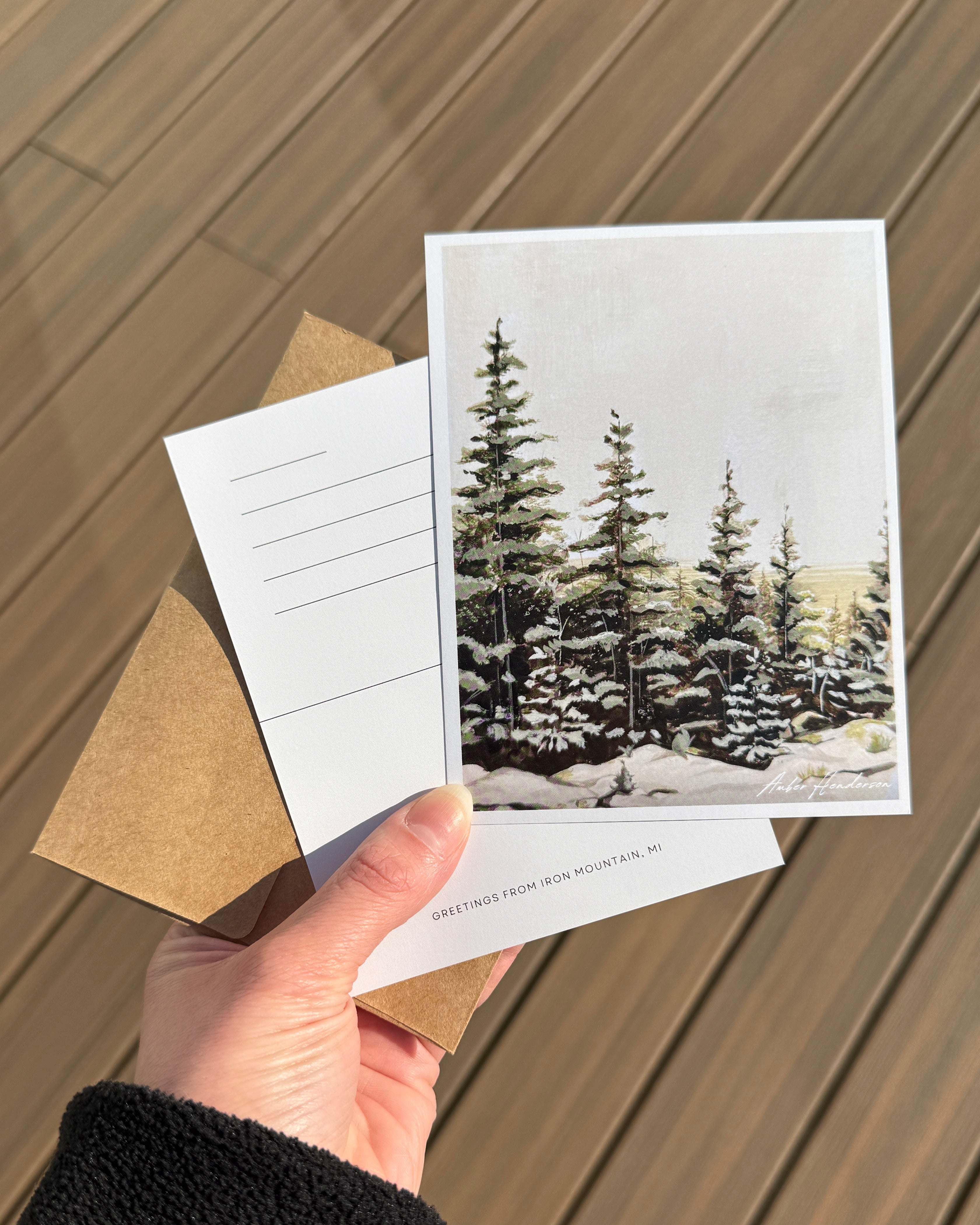 “Winter Pines” Postcard
