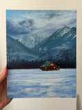 “Oregon Cabin” original oil painting